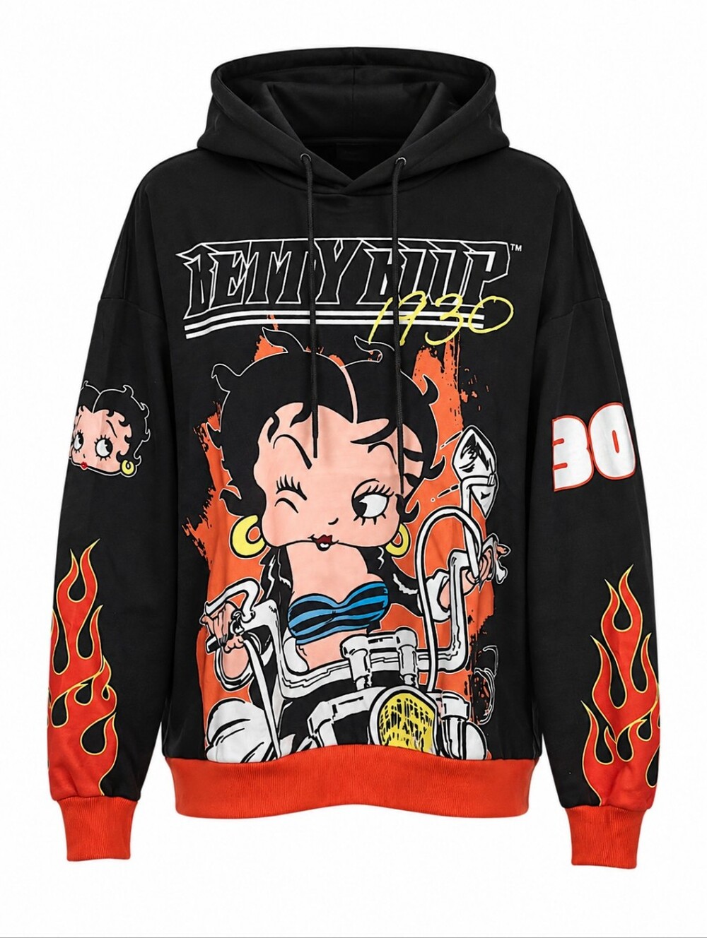 BETTY BOOP Biker Betty 1930 Soft Pullover Hoodie Plus Size Womens 2X